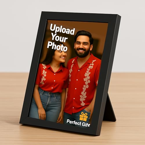 Image of Customised 5x7 Inch Photo Frame Set of 2 with Stand | Personalized Table Top Photo Frame for Home Decor & Gifting,couple,Family,Birthday gift.