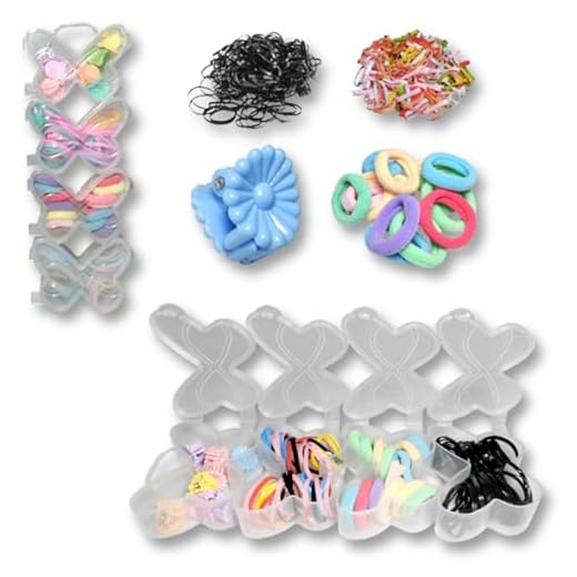 Kit Cabelo Infantil Completo, 135 Acessórios Com Organizador Borboleta, Inclui Elásticos, Piranhas e Xuxinhas, Para Penteados De Menina