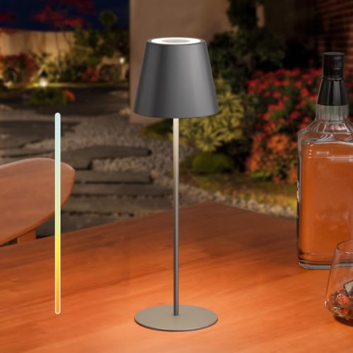 Postlucky Tischlampe Kabellos Dimmbare Touch LED Tischlampe Akku USB...