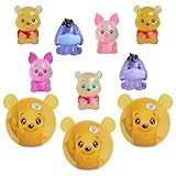 Disney Winnie the Pooh Bear-y Squishy Figures 3-Pack, Soft Squishy Combo Toy Set, Sweet & Sparkly, for Collectors, Kids & Fans by Just Play