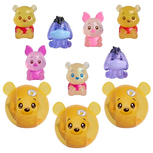 Disney Winnie the Pooh Bear-y Squishy Figures 3-Pack, Soft Squishy Combo Toy Set, Sweet & Sparkly, for Collectors, Kids & Fans by Just Play