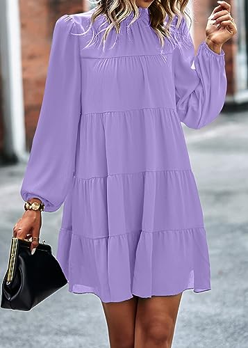 Image of KIRUNDO Women's 2026 Fall Long Sleeve Baby Doll Dresses
