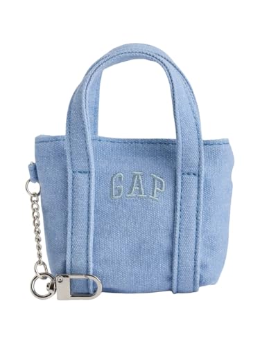 GAP Womens Logo Tote Bag Charm Moonstone Blue One Size