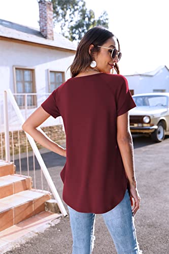 Newchoice Women'S T-Shirts Crew Neck Solid Colors Cotton Knit Strechy Spring Tunic Tops thumb #4