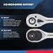Neiko 03103A 1/2 Inch Ratchet Wrench, 72-Tooth Reversible Ratchet, Quick Release 1/2 Drive Ratchet, 10 Inch Oval Head Socket Wrench, CR-V Steel Rachet Wrench