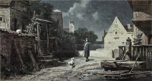 Le veilleur de nuit Spitzweg poster grand format pour salon