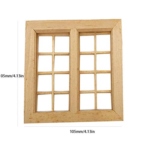 Kacniohen Puppenstuben-Fenster, Miniatur-Puppenzubehör Perfekt für Maßstab 1:12 Windows für Ihr Puppenhaus oder Model… – Bild 5