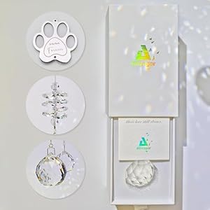 Dog memorial gifts paw print sun catcher dogs cats pet remembrance crystal ball window suncatcher bereavement grief sympathy gift paw clear   cucciolini doodles