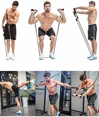 CKSpor 11 parca egzersiz çalışma lastiği seti çok fonksiyonlu pilates ve fitness direnç lastiği Siyah - Görsel 2