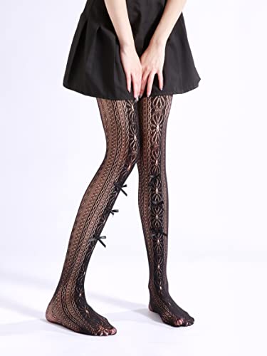 Image of Sahabowi Women Tights, Sheer High Waist Pantyhose, Vintage Control Top Stockings, Siwa7