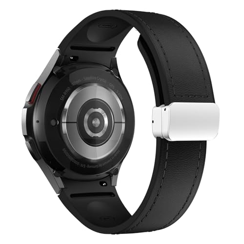 [�����ȓX] ���U�[+�V���R���X�g���b�v �ɓK��Samsung Galaxy Watch 6 5 4 44mm 40mm 20 �u���X���b�g Galaxy Watch 6 4 Classic 47mm 46mm 43mm 42mm(Black 2)