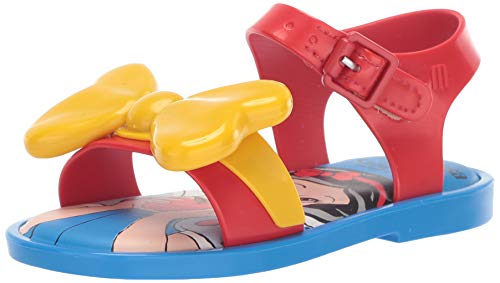 mini melissa Girls' Mini MAR Sandal + Snow White Slipper RED/YLW 9 Medium US Toddler