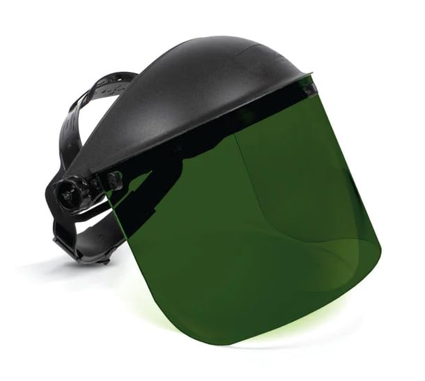 Phillips Safety Laser Welding Face Shield Shade 5 - Adjustable - High Optical Quality - ANSI Z136.1 Compliant - OD6+@190-400nm OD7+@1,000-2,500nm OD8+@1,200-2,450nm, OD6+@9,000-11,000nm - 1 Pack