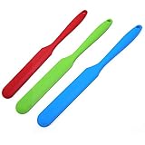 Nevosoo Silicone Spatula Set Cake Cream Butter Spatulas Heat Resistant Flexible Non-Stick Silicone Spatula for Baking 3 Pcs