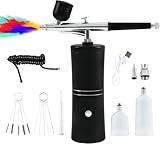 Airbrush Set mit Kompressor, Tragbarer Kabelloser Airbrush Kit, Handheld...