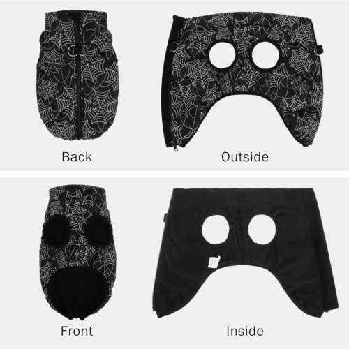 Image of SCENEREAL Halloween Winter Dog Vest Coat with Harness Built in