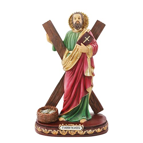 12" St. Andrew The Apostle Statue Multicolor