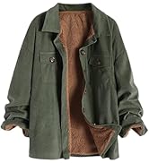 ZAFUL Women's Corduroy Loose Hooded Jacket Vintage Color Blocking Raglan Sleeve Casual Coat Windb...