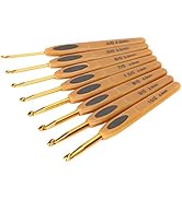 Clover Crochet Hook Sets 6 mm Hooks 8 Pieces Crochet Hook Knitting Tools Aluminium Crochet Ergonomic...