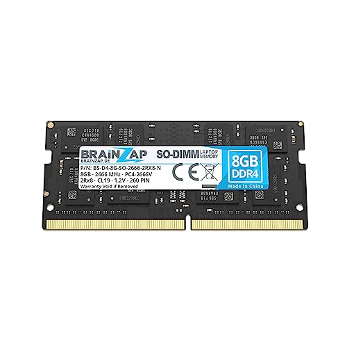 BRAINZAP Memorycity - Memoria RAM da 8 GB DDR4 SO-DIMM PC4-2666 V 2Rx8 2666 MHz 1,2 V CL19