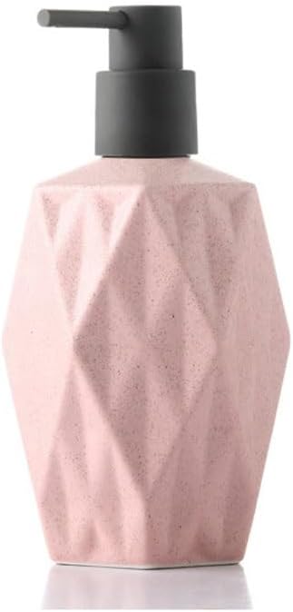 Pump Bottle Dispenser,Lotion Pump Bottles,Multifunctional Ceramic Soap Dispenser Shampoo And Shower Gel Sub-bottle Suitable For Bathroom And Kitchen Liquid Soap Dispenser(Pink)