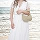 Ynport Crefreak Damen Strandtasche aus Stroh - Sommer Hobo Umhängetasche mit Schleifendetail, Handtasche mit Tragegriff oben für den Reiseurlaub, Beige