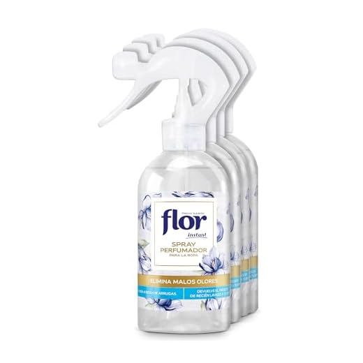Flor Instant Perfume para la ropa, fragancia azul - pack de 4
