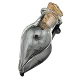 AEAOA 5pcs Shaped Clear Mini Glass Necklace Bottle Vial with Cork Stopper and Eyehook (Teardrop...