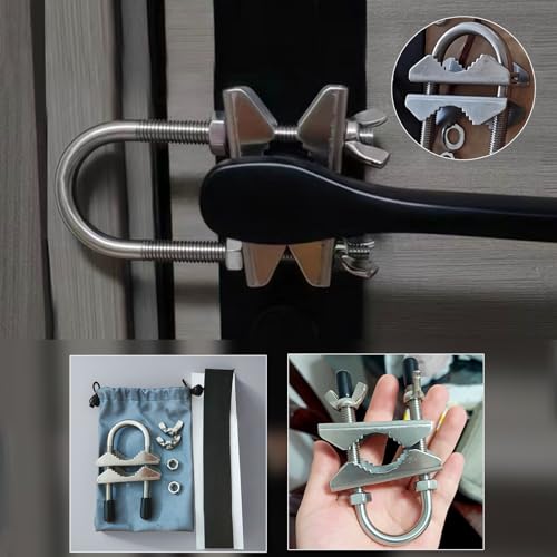 Portable Door Security Locks, Adjustable Heavy Duty Outward Opening Travel Stainless Steel Safety Device for Hotel Room, Home, Apartment by WOLAIYE - Image 5