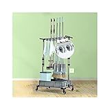 JKJZSALJ Halterung für Besen und Wischmop, der feuchte Mopp wird sorgfältig auf dem Regal platziert, mobile Halterung für Bodenreinigungswerkzeuge für Garage und Küche