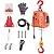 QNK Portable Electric Hoist Winch, 3-in-1 Electric Hoist Winch 1100lb 1500W 110V 120V Power Winch Crane with Remote Control 25 Feet Lifting Height Lift 16ft/min
