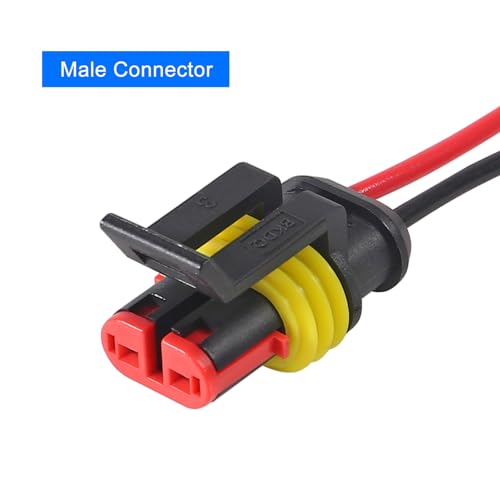image for AITRIP 10 Pack 2 Pin Wire Connector 16 AWG Waterproof Automotive Elect