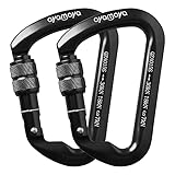 Karabiner Klettern Schraubkarabiner 30KN, Starke Kletter Karabiner mit 3000kg Belastbarkeit...