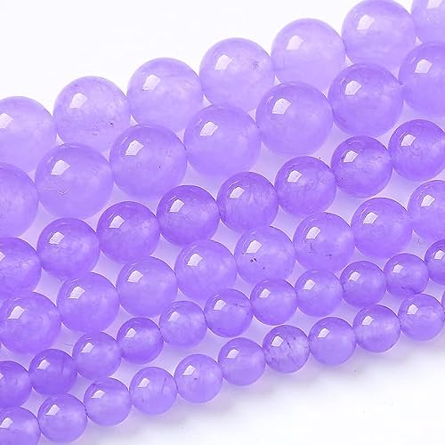 60PCS 6MM Lavender chalcedony Stone Beads Natural Gemstone Bead Crystal Healing Energy Jewelry Making DIY 15 inches