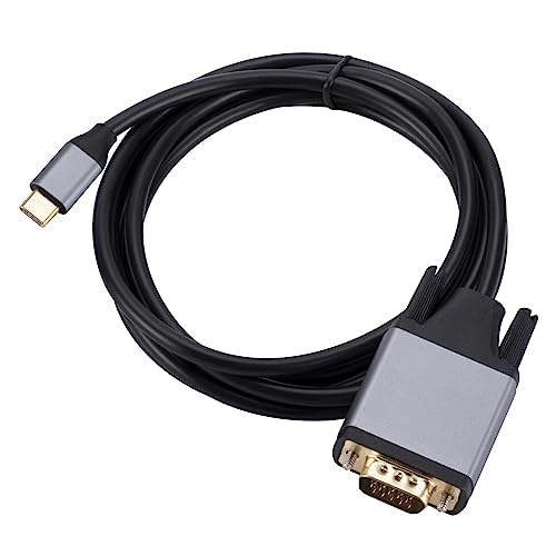 HOHOKANG USB C to VGA Cable High Definition Type C to VGA Converter Cord Extend Mirror Display Monitors Screen No Driver Needed