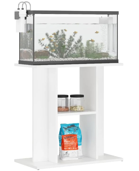 Eleganz Aquariumständer Aquarium Unterschrank Aquarien Schrank: Aquarium Tisch mit Stabiler Oberplatte, Aquariumschrank, Weiß 60x30x60 cm Holzwerkstoff