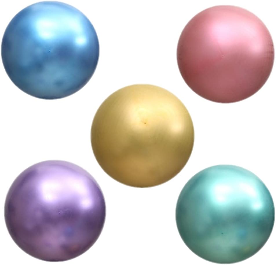 CHSYOO 5 Pieces 36-Inch Metal Balloons Luminous Colorful Balloons, Blue, rose Golden, golden, green, purple