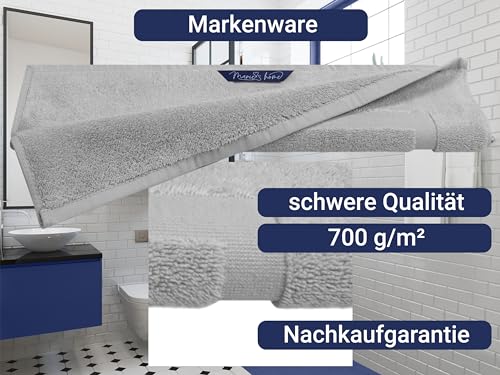 Marie´s Home Duschvorleger klassisch für Dusche, Wanne und WC 1612.2351, 50 x 80 cm, Silber