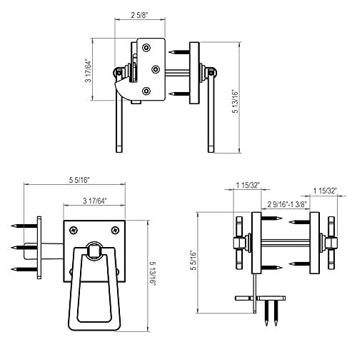 Jubest Self Locking Gate Latch, Heavy Duty Double Side Gate Latches Black Gate Latches For Outdoor Fence, Wooden Gates, Pool Gate, Backyard, Garden #TOP4