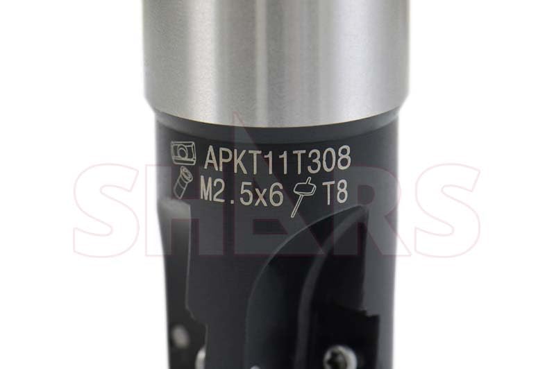 Image of SHARS 1 inch 90 Degree Square Shoulder Indexable End Mill with 4 PCS APKT 11T308 Inserts 404-2410W+404-6540(4) P[