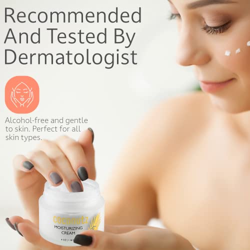 Coconutz Skincare Coconut Face Cream, Anti-Aging Moisturizing Formula For Face, Neck, And Chest To Smooth Skin And Reduce Fine Lines And Wrinkles, 4 Oz #TOP6