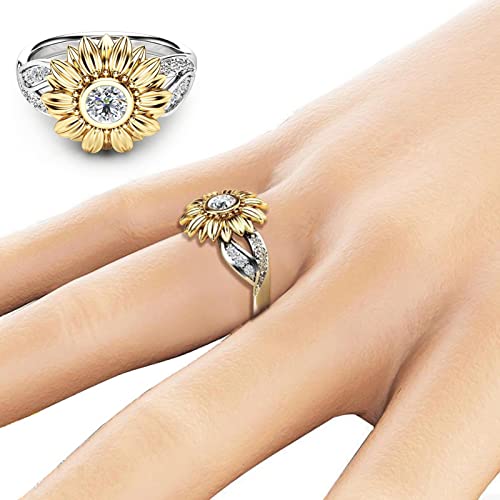 Exquisite Floral Opal Ring for Womens Pink/White Zircon Jewelry Rings Vintage Ladies Copper Ring Engagement Ring3