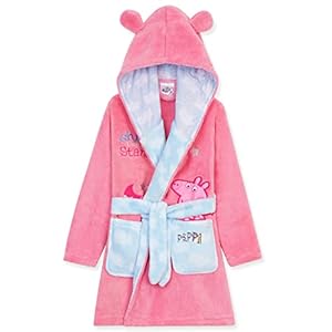 Peppa Pig Girls Dressing Gown, Fluffy Hooded Dressing Gown, Gifts