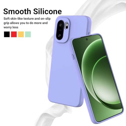 Image of DIZORO Compatible with Oneplus 15R 5G Back Cover with Upgraded Square Edges for Camera Protection Shockproof Flexible Matte Liquid Silicone Mobile Phone Case (nEW Purple)