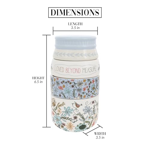 Juego de vasos medidores apilables de cerámica 6.75 x 3.5 pulg miniatura 5