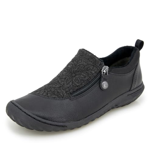 Image of JBU Women's Elodie Comfortable Casual Flexible Arch Support APMA Accepted Side-Zip Walking Flat
