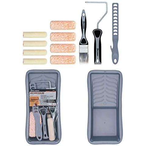 Kit de pintura ROLLINGDOG con 12 mini rodillos y bandeja de 10 cm Cover