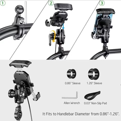 Mise à niveau du support de téléphone pour vélo et moto en aluminium robuste