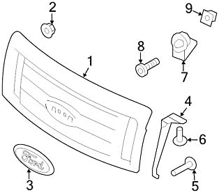 Ford 9L3Z-8200-D - GRILLE ASSY - RADIAT