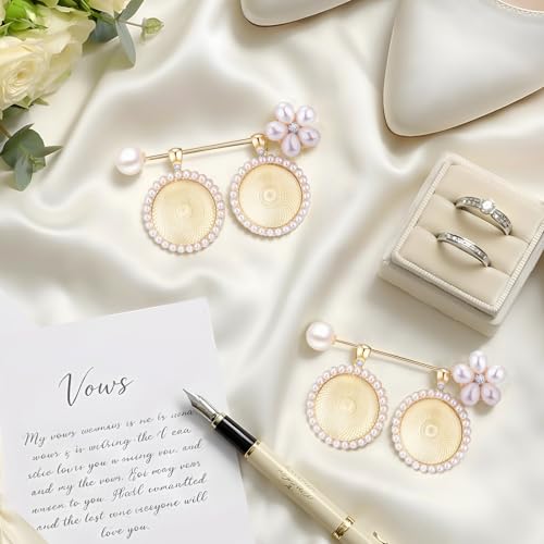 Liliaafar Pearl Bouquet Wedding Charms Photo Pin Gold Memorial, Classic by Liliaafar - Used condition - Image 2